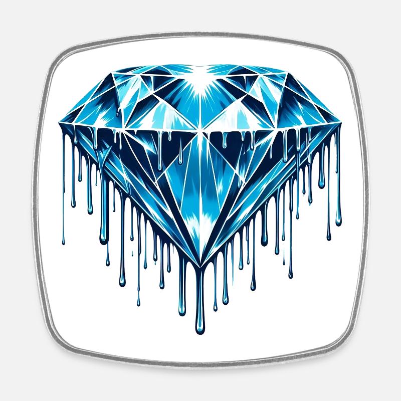 Diamond - Square fridge magnet - white