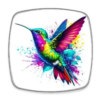 Hummingbird - Square fridge magnet - white - Front