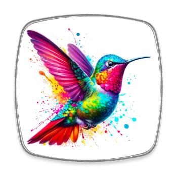 Hummingbird - Square fridge magnet - white - Front