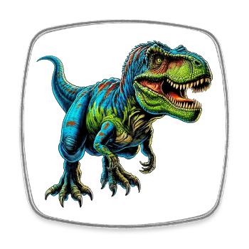Dinosaur - Square fridge magnet - white - Front