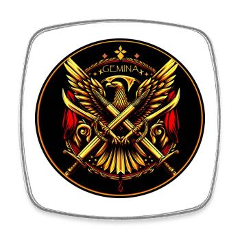 Phönix Doppelschwert Wappen - Legio X Gemina - Viereckiger Kühlschrankmagnet - Weiß - Vorne
