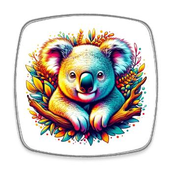 Koala - Square fridge magnet - white - Front