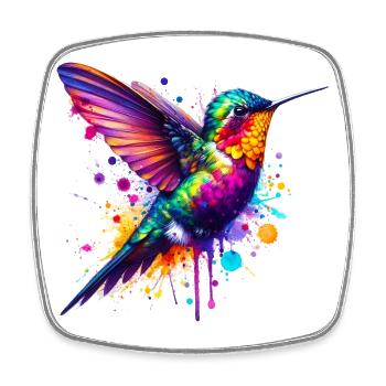 Hummingbird - Square fridge magnet - white - Front