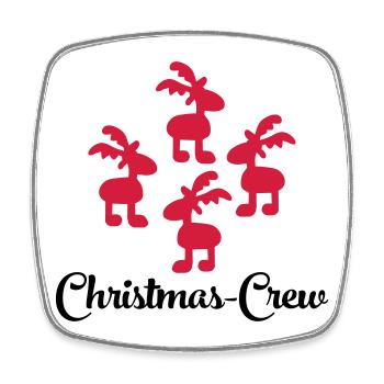 T-shirt amusant pour toute la famille pour Noël - Magnet carré - blanc - Devant