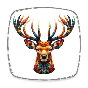 Deer - Square fridge magnet - white - Front