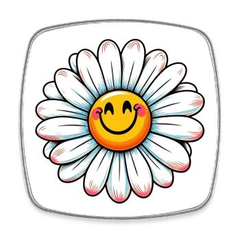 Daisy - Square fridge magnet - white - Front