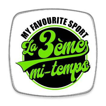 The 3rd half - Square fridge magnet - white - Front