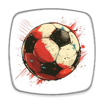 Graphismes de football - Magnet carré - blanc - Devant