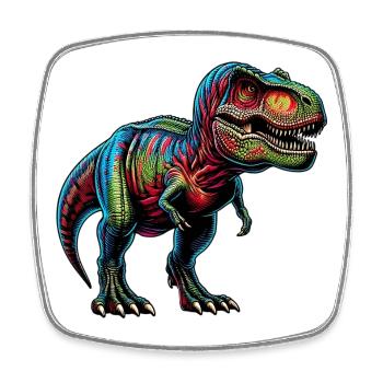Dinosaur - Square fridge magnet - white - Front