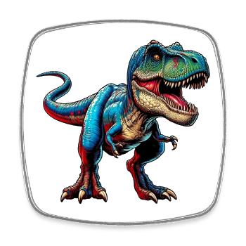 Dinosaur - Square fridge magnet - white - Front