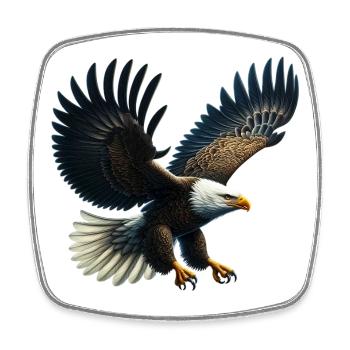 Eagle - Square fridge magnet - white - Front