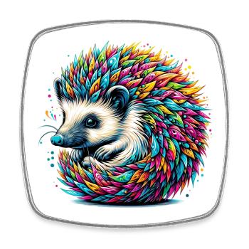 Hedgehog - Square fridge magnet - white - Front