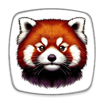 Petit panda - Magnet carré - blanc - Devant