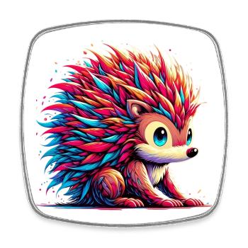 Hedgehog - Square fridge magnet - white - Front