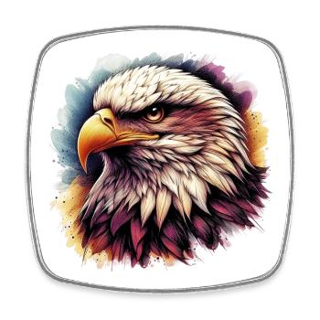 Adler - Viereckiger Kühlschrankmagnet - Weiß - Vorne