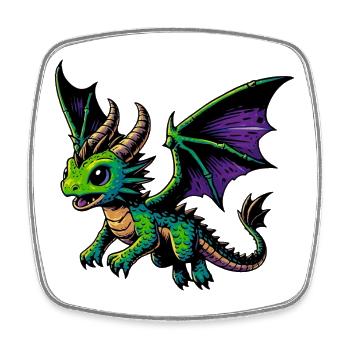 Dragon - Square fridge magnet - white - Front