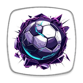 Football Comic Look - Square fridge magnet - white - Front