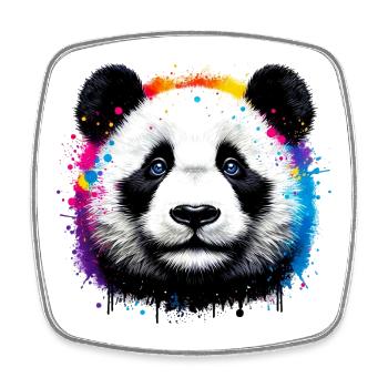 Panda - Square fridge magnet - white - Front