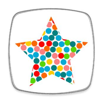 STAR. CHRISTMAS. MERRY CHRISTMAS. MERRY CHRISTMAS - Square fridge magnet - white - Front