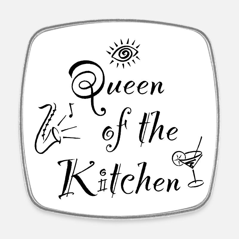Women's Cooking Apron - Square fridge magnet - white