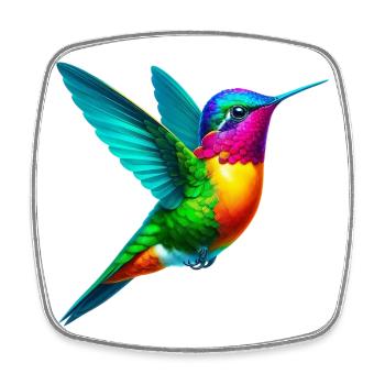 Hummingbird - Square fridge magnet - white - Front