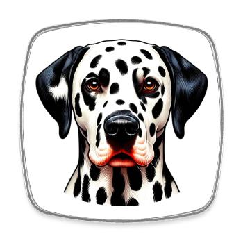 Chien dalmatien - Magnet carré - blanc - Devant