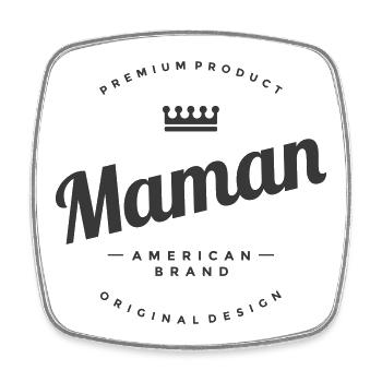 Maman d'Amour - Mother's Day - Square fridge magnet - white - Front