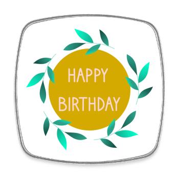 1. 1 AN. 1er ANNIVERSAIRE. ANNIVERSAIRE 1 AN - Magnet carré - blanc - Devant