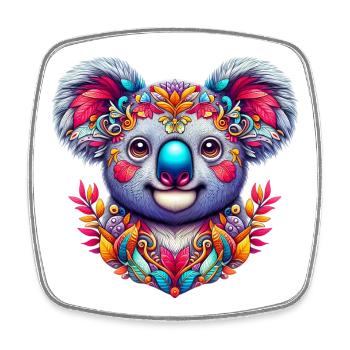 Koala - Magnet carré - blanc - Devant