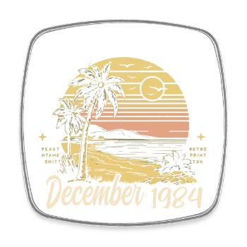December 1984 Birthday present December 1984 - Square fridge magnet - white - Front
