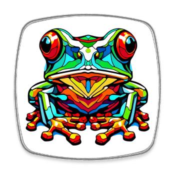 Grenouille - Magnet carré - blanc - Devant