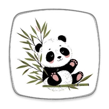 Panda - Magnet carré - blanc - Devant