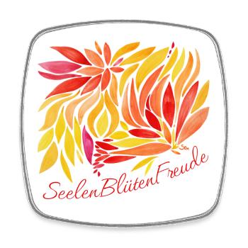 SeelenBlüten Freude - Sonja Ariel von Staden - Viereckiger Kühlschrankmagnet - Weiß - Vorne