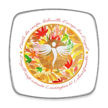 Angel of Autumn Energy - Sonja Ariel von Staden - Square fridge magnet - white - Front