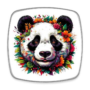 Panda - Viereckiger Kühlschrankmagnet - Weiß - Vorne