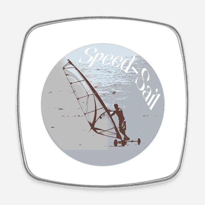 Speed-Sail - Magnet carré - blanc