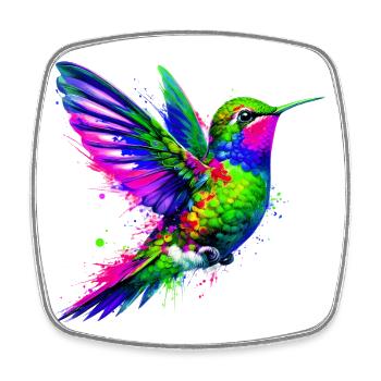 Hummingbird - Square fridge magnet - white - Front