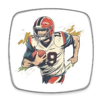 Footballer - Square fridge magnet - white - Front