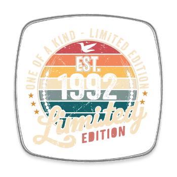 Birthday Gift 1992 Vintage 1992 Retro 1992 - Square fridge magnet - white - Front