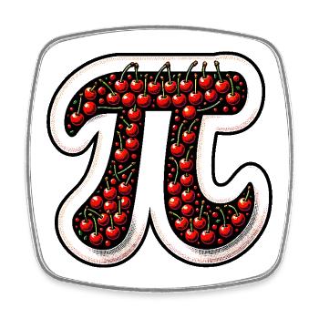 Pi Day Motif Math Fans Teachers Students - Square fridge magnet - white - Front