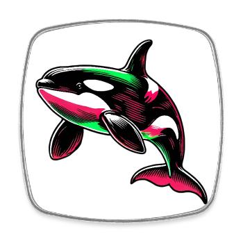 Killer whale - Square fridge magnet - white - Front