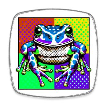 Frog - Square fridge magnet - white - Front