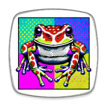 Grenouille - Magnet carré - blanc - Devant
