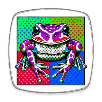 Frog - Square fridge magnet - white - Front