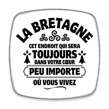 Bretagne, Breton, celte, je suis Breton - Magnet carré - blanc - Devant
