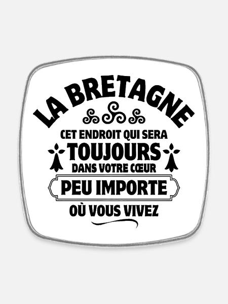 Bretagne, Breton, celte, je suis Breton - Magnet carré - blanc