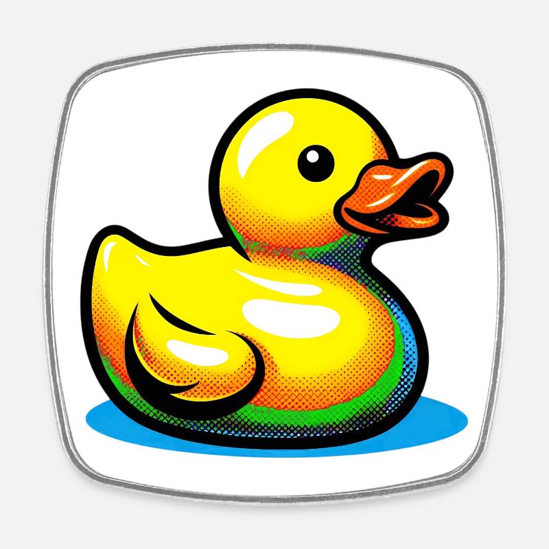 Caneton Canard Canard Canard - Magnet carré - blanc