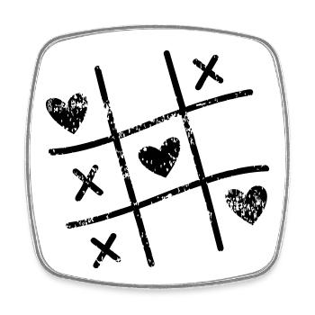Valentinstag Valentinstag Valentinstag - Viereckiger Kühlschrankmagnet - Weiß - Vorne