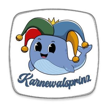Karnewalsprinz Wortwitz Wortspiele Karneval Kostüm - Viereckiger Kühlschrankmagnet - Weiß - Vorne