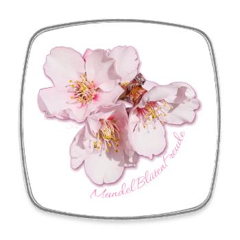 Almond Blossom Joy - Sonja Ariel von Staden - Square fridge magnet - white - Front